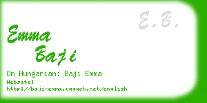 emma baji business card